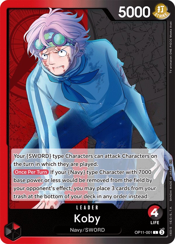 Koby (OP11-001) leader card