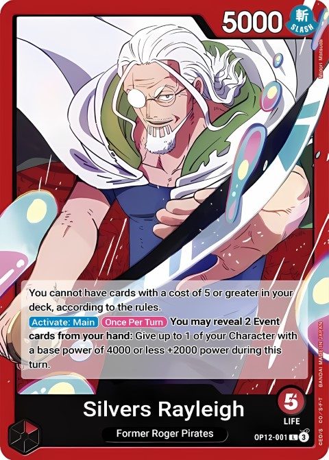 Silvers Rayleigh (OP12-001) leader card