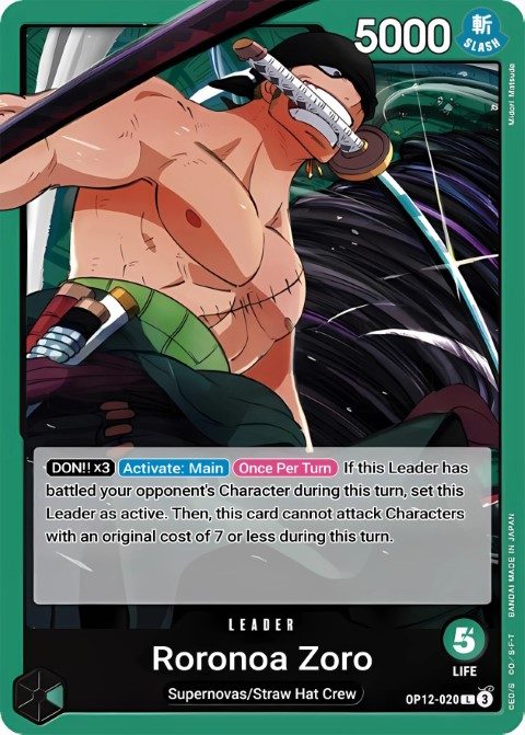 Roronoa Zoro (OP12-020) leader card