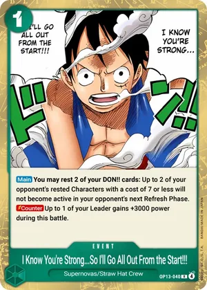 3 I Know You're Strong... So I'll Go All Out