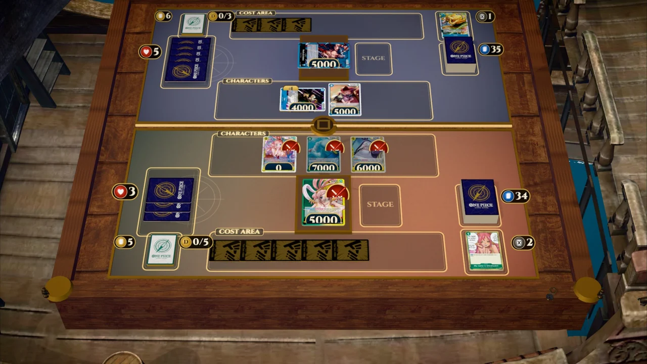 Your 3rd turn: your Leader played Chonmage, and Chonmage turns the Life card back face-down.